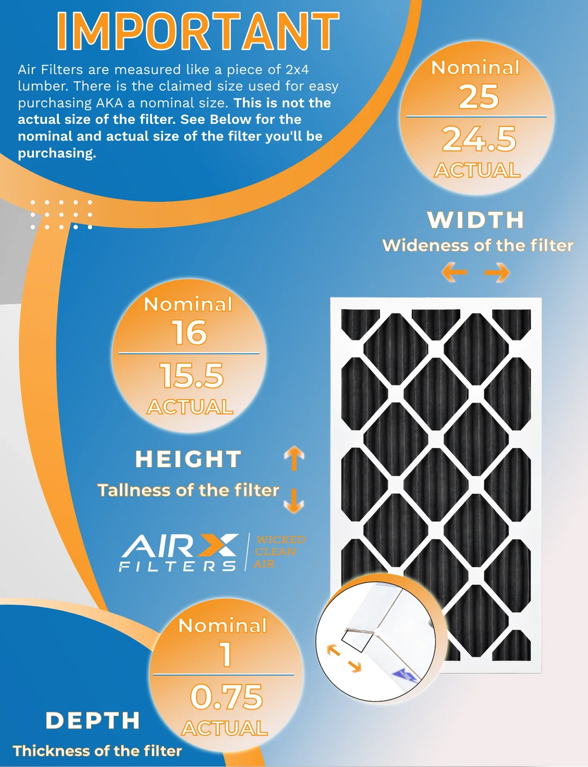 WICKED Pet - of Made to FILTERS CLEAN Air Comparable FPR AIR. MERV Furnace Rating, 5, Filter by 700, AIRX 16x25x1 12 8 Pack USA Odor in Filters Retention MPR Filters